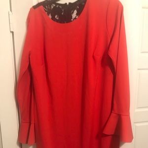 Eloquii tomato colored dress size 14